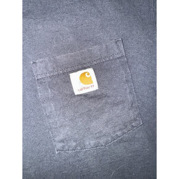 Carhartt T Shirt Mens Medium Black Loose Fit Crew Neck Pullover Short Sleeve K87 - Picture 2 of 6